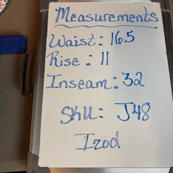 Izod Chino Dress Pant Trouser Black Straight Leg 32 x 32 - Picture 5 of 5